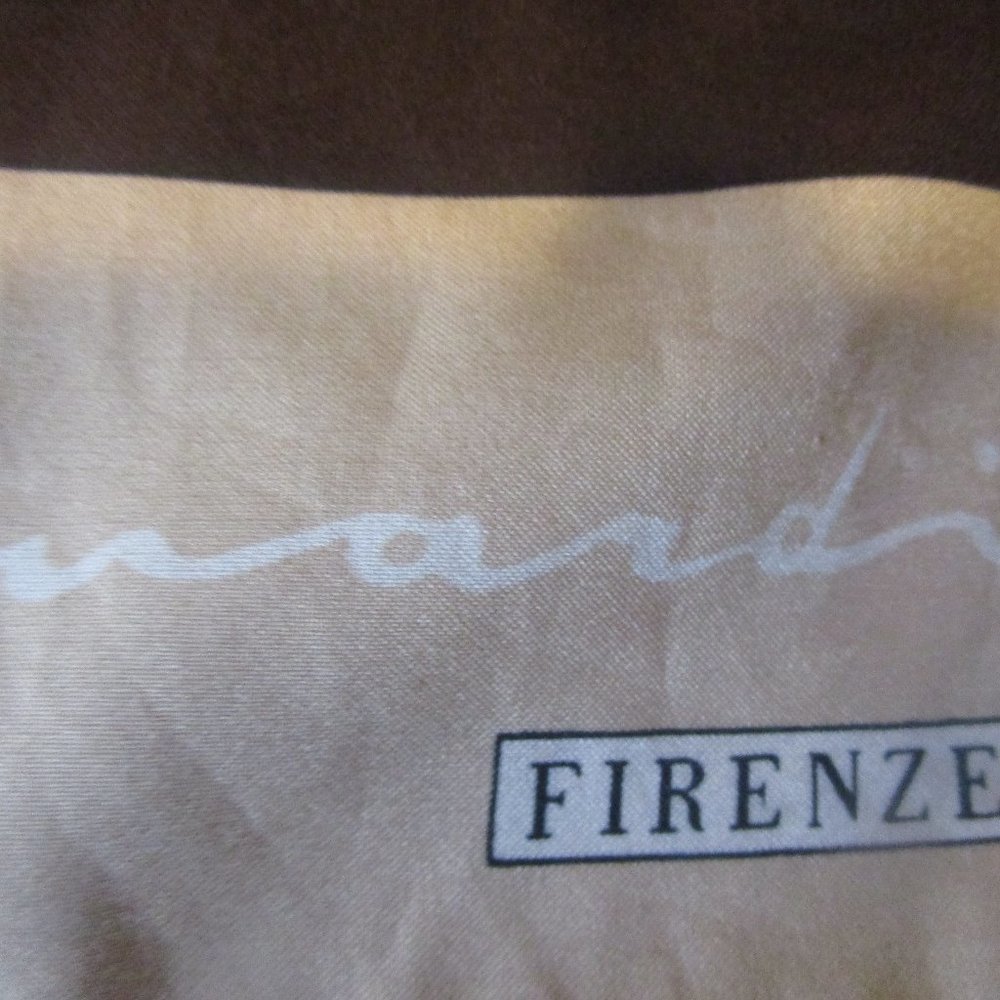 29" Vintage FIRENZE SILK scarf with metal grommet.